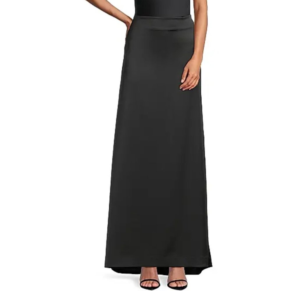 Ungaro Brigitte Duchesse Satin Skirt Black Size 14